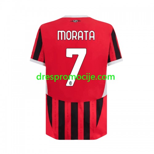 A.C. Milan Alvaro Morata 7 Dres Domaći 2024/2025 Kratkih Rukava A.C. Milan Alvaro Morata 7 Dres Domaći 2024/2025 Kratkih Rukava